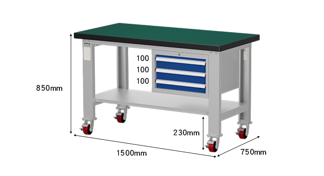 WAS-54031M 加輪型工作桌