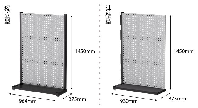 工具牆有獨立型及連結型可擴充